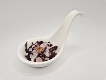 Naturkristallsalz -  mit 15% Hibiskusblüten